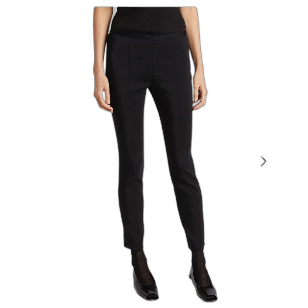 The Row Slim Skinny Ponte Flat Front Black Pants XS - Picture 2 of 11